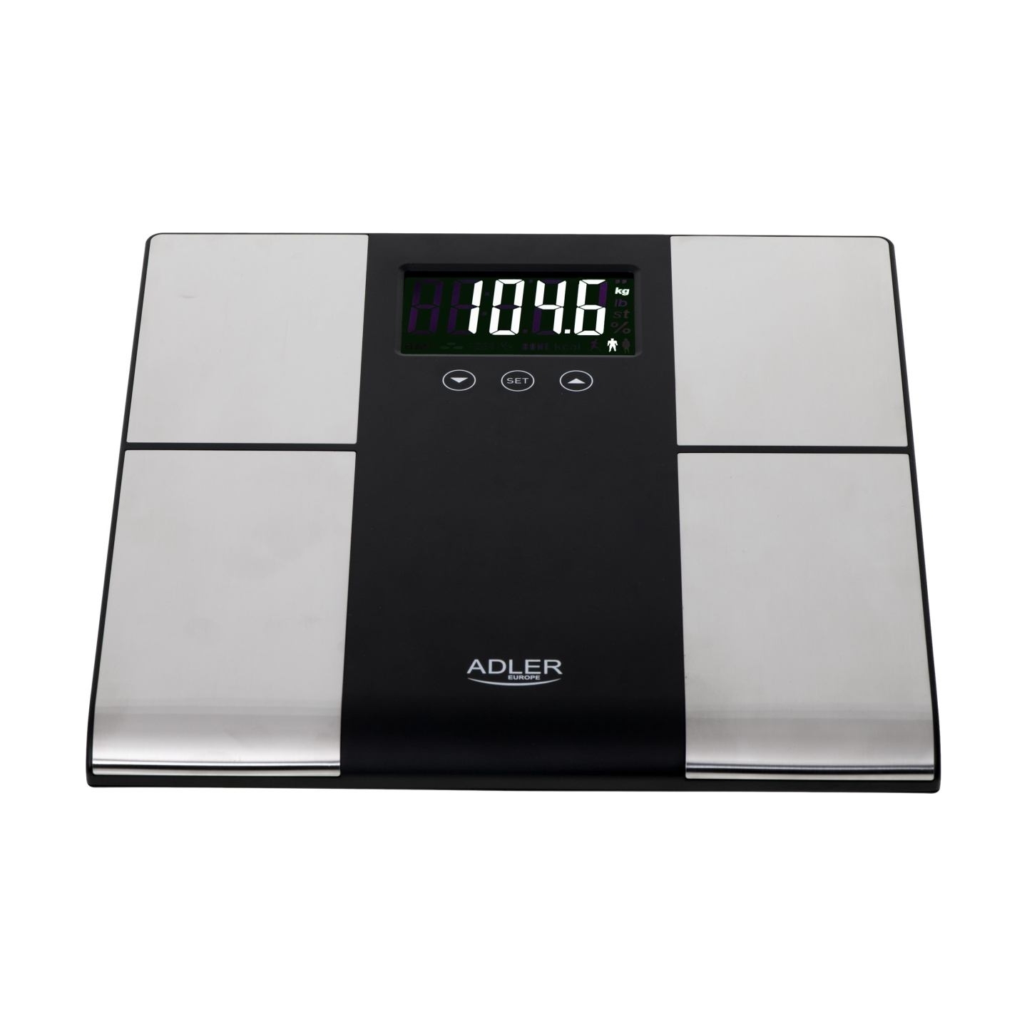 Adler | Bathroom scale with analyzer | AD 8165 | Maximum weight (capacity) 225 kg | Accuracy 100 g | Body Mass Index (BMI) measu