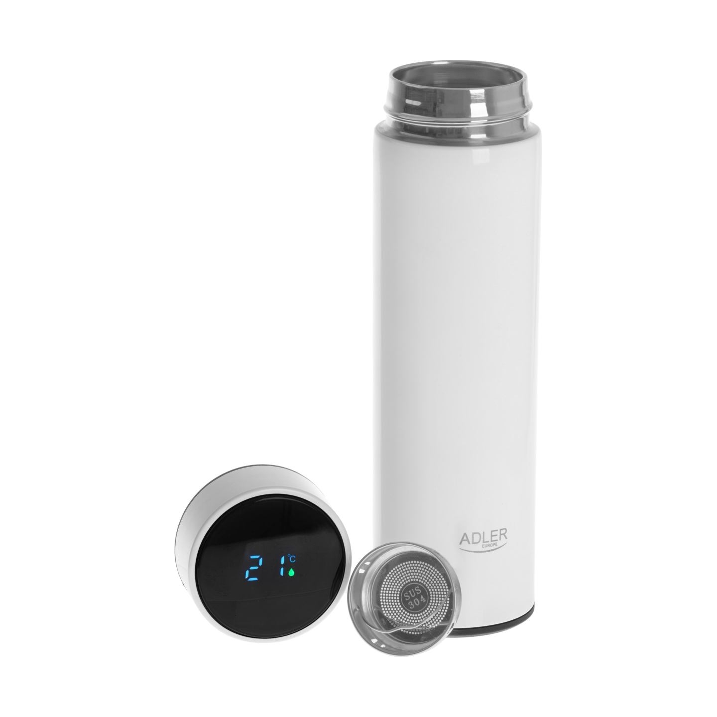 Adler | Thermal Flask | AD 4506w | Material Stainless steel/Silicone | White