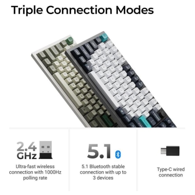 Keychron KEYBOARD WRL Q6 MAX RGB/SHELL WHITE Q6M-P4 KEYCHRON