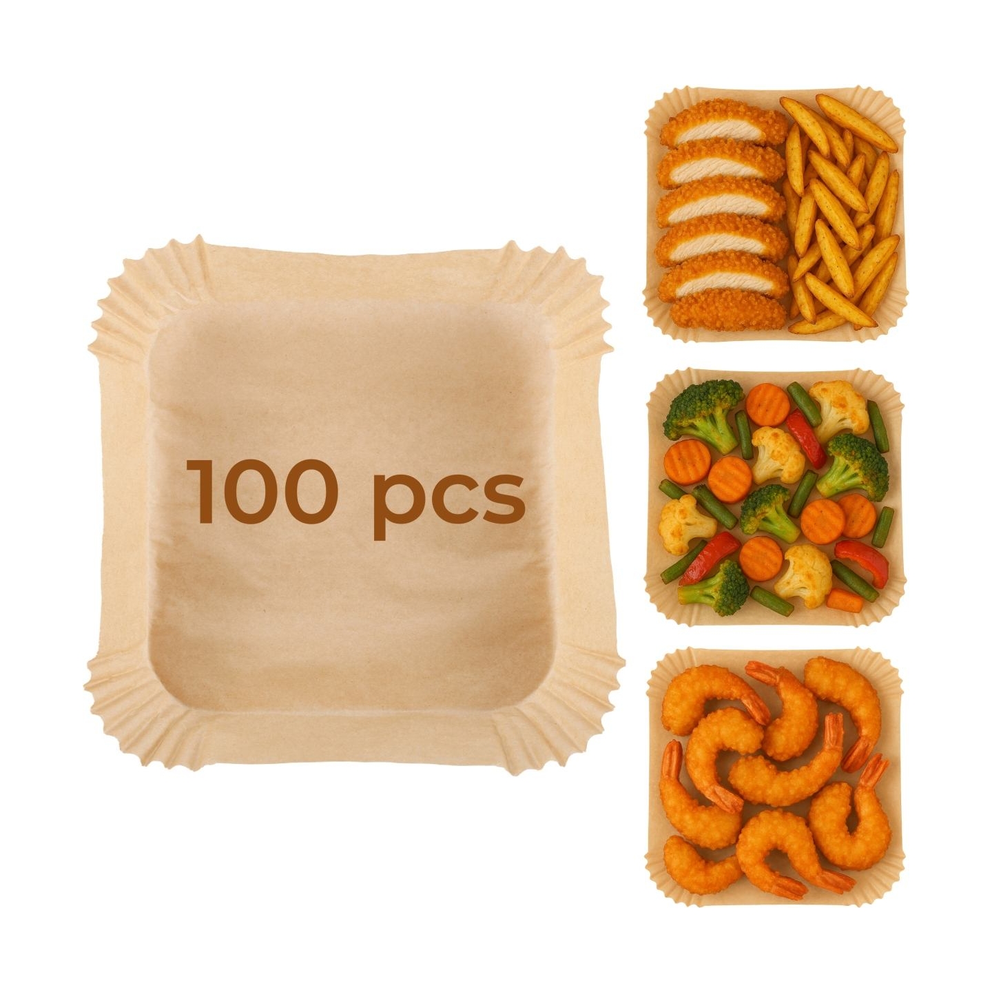 Adler Paper Liners for Air Fryer | AD 6733 | 100 pcs