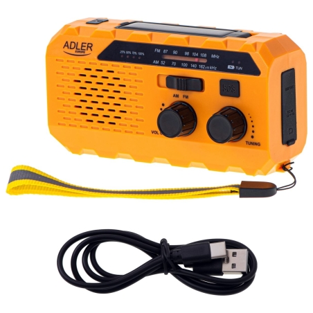 Adler | Portable radio with flashlight | AD 1197 | Alarm function