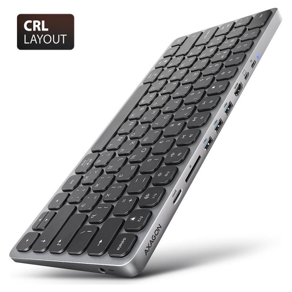 Axagon HMC-KB-CRL hub + keyboa rd 5Gbps HDMI PD Cyrili