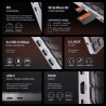 Axagon HMC-KB-CRL USB-C 5Gbps KEYBOARD 9in1 hub - RUS. HDMI, PD and 3 USB-A ports. USB-C cable 60 cm.