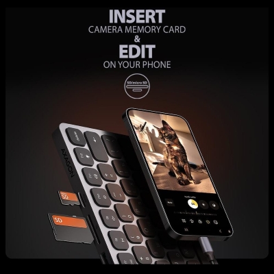 Axagon HMC-KB-CRL hub + keyboa rd 5Gbps HDMI PD Cyrili