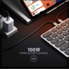 Axagon HMC-KB-CRL USB-C 5Gbps KEYBOARD 9in1 hub - RUS. HDMI, PD and 3 USB-A ports. USB-C cable 60 cm.