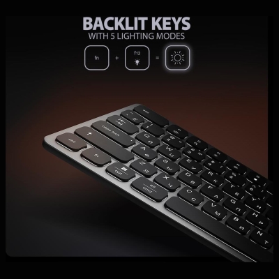 Axagon KEYBOARD + I/O HUB 9IN1/0.6M HMC-KB-CRL AXAGON