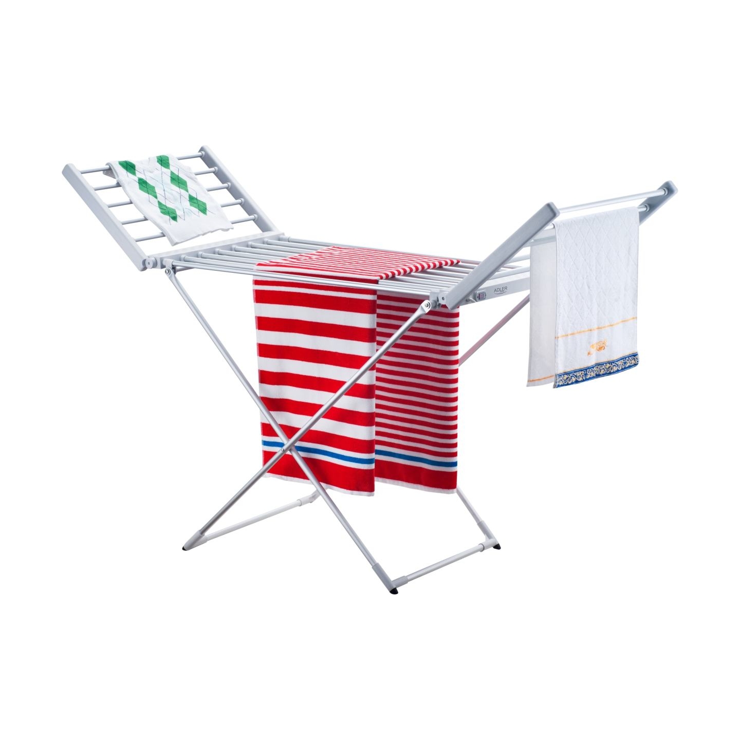 Adler | Foldable electric clothes drying rack | AD 7821 | 220 W | Silver/White