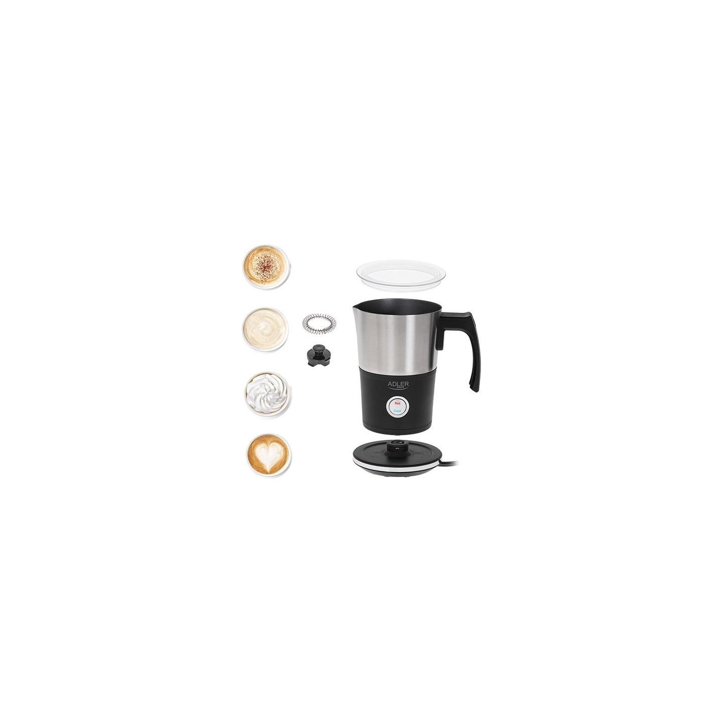 Adler | Milk frother | AD 4497 | 600 W | Milk frother | Black