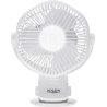 Adler Rechargeable fan with clip | AD 7335 | Table Fan | 6 W | Diameter 12.7 cm | Number of speeds 3 | Oscillation | White