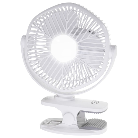 Adler Rechargeable fan with clip | AD 7335 | Table Fan | 6 W | Diameter 12.7 cm | Number of speeds 3 | Oscillation | White