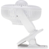 Adler Rechargeable fan with clip | AD 7335 | Table Fan | 6 W | Diameter 12.7 cm | Number of speeds 3 | Oscillation | White