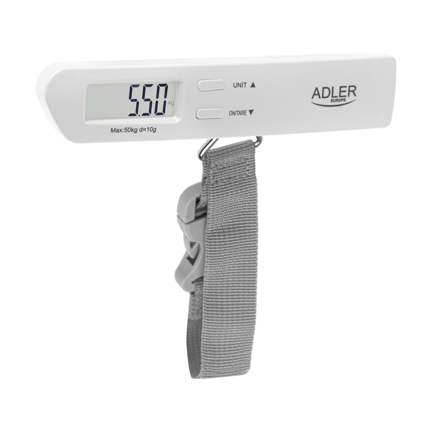 Adler | Travel Luggage Scale | AD 8191 | Maximum weight (capacity) 50 kg | Accuracy 10 g | Grey