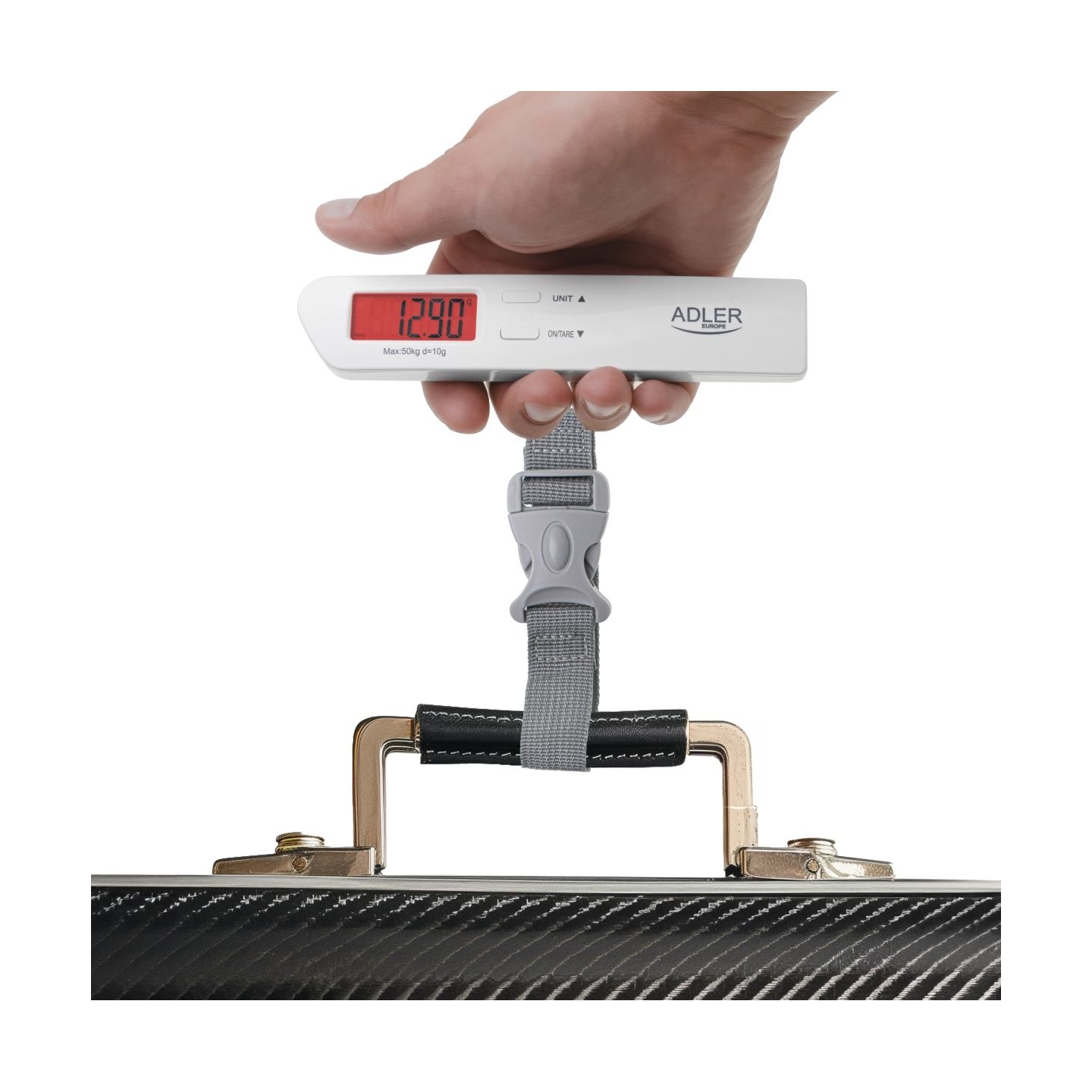 Adler | Travel Luggage Scale | AD 8191 | Maximum weight (capacity) 50 kg | Accuracy 10 g | Grey