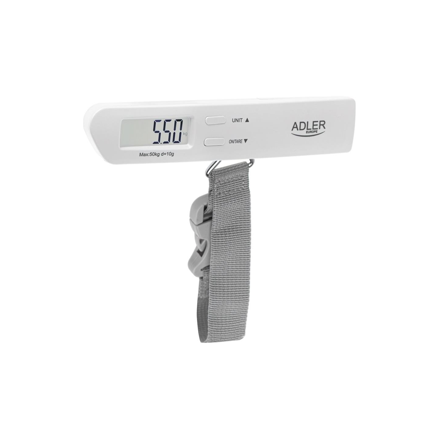 Adler | Travel Luggage Scale | AD 8191 | Maximum weight (capacity) 50 kg | Accuracy 10 g | Grey
