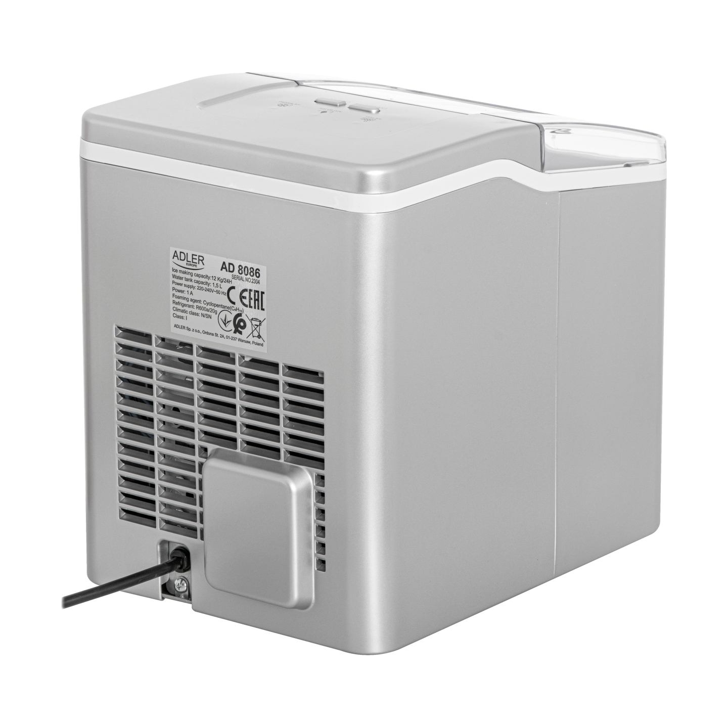 Adler | Ice Maker | AD 8086 | Power 100 W | Silver