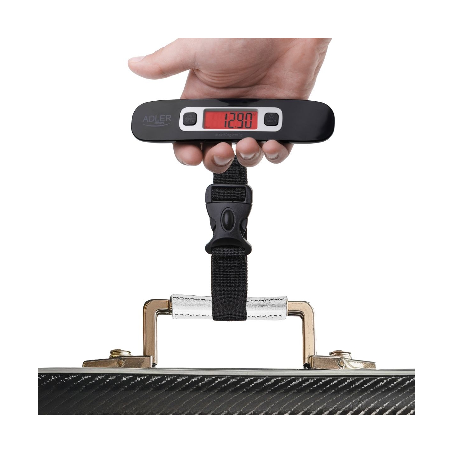 Adler | Travel Luggage Scale | AD 8190 | Maximum weight (capacity) 50 kg | Accuracy 10 g | Black