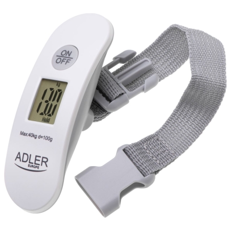 Adler | Travel Luggage Scale | AD 8189 | Maximum weight (capacity) 40 kg | Accuracy 100 g | White