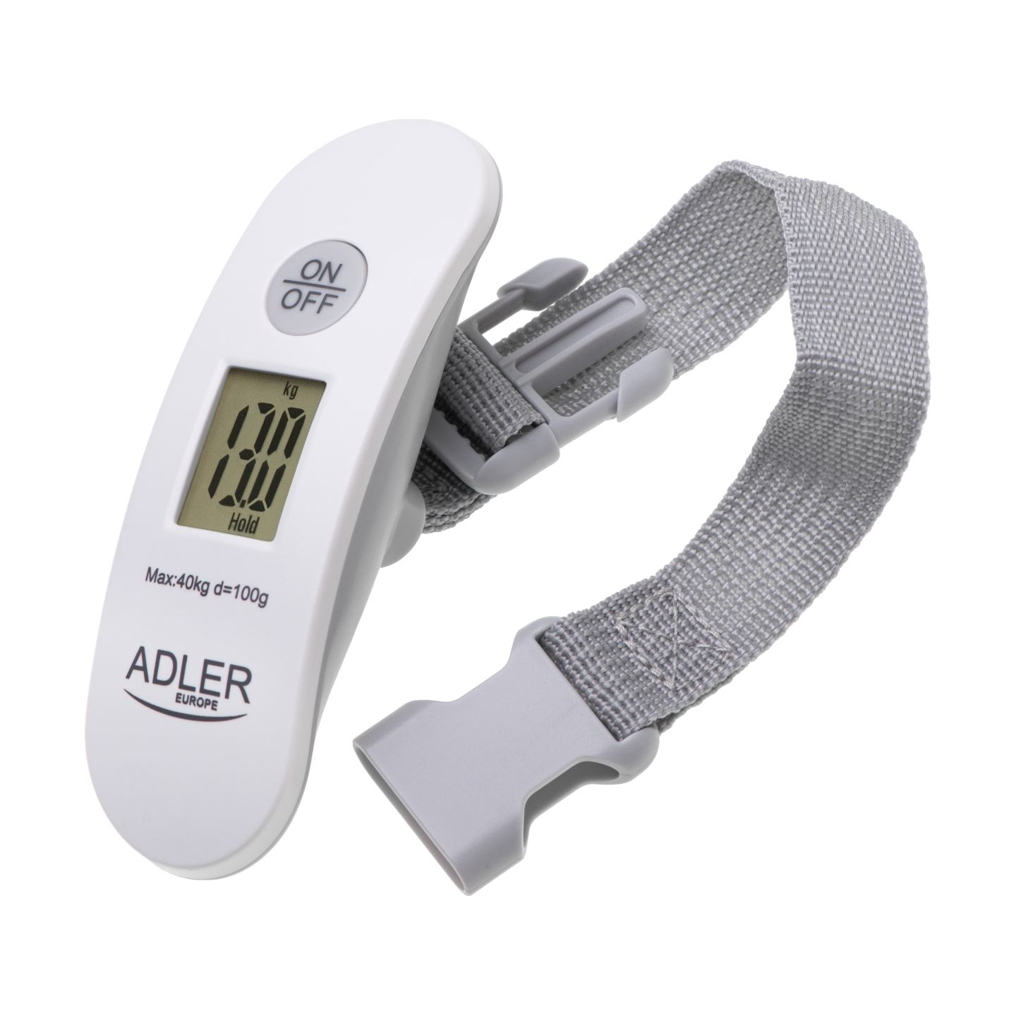 Adler | Travel Luggage Scale | AD 8189 | Maximum weight (capacity) 40 kg | Accuracy 100 g | White