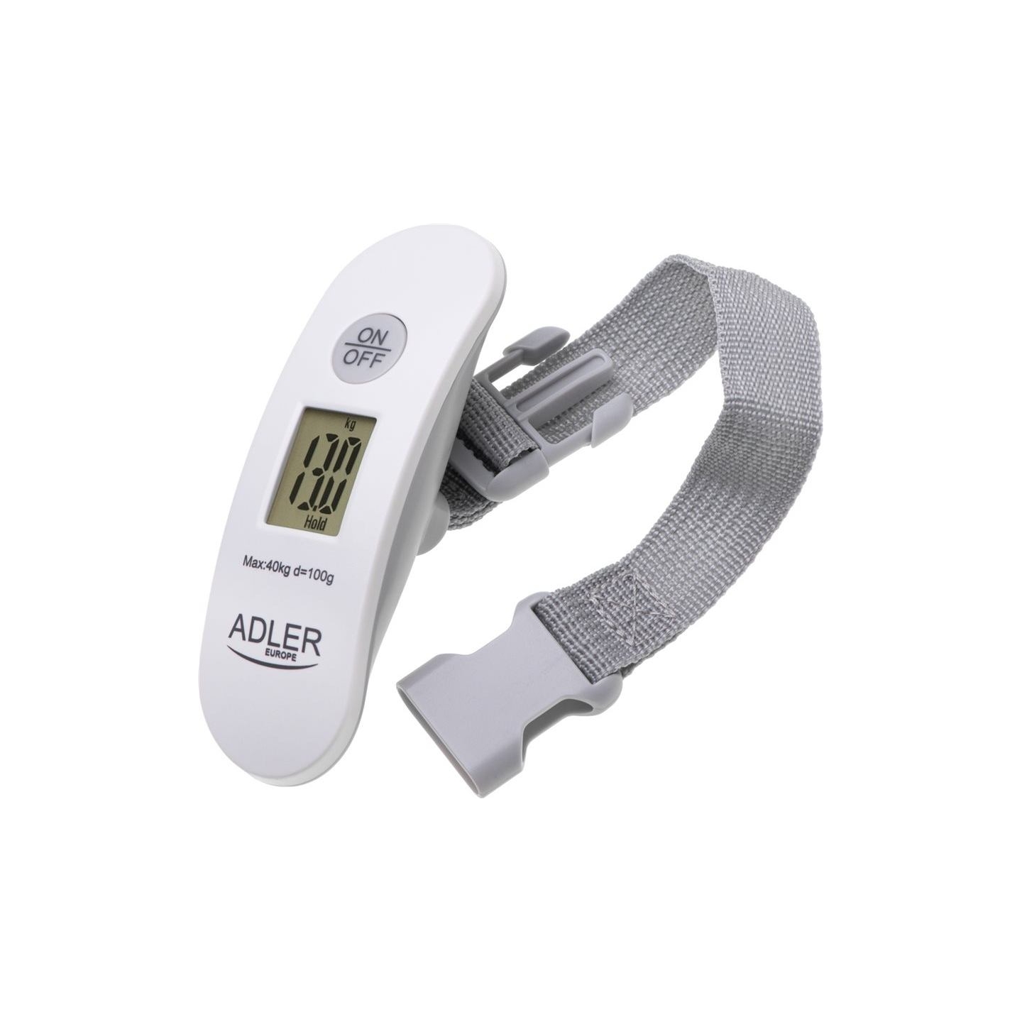 Adler | Travel Luggage Scale | AD 8189 | Maximum weight (capacity) 40 kg | Accuracy 100 g | White