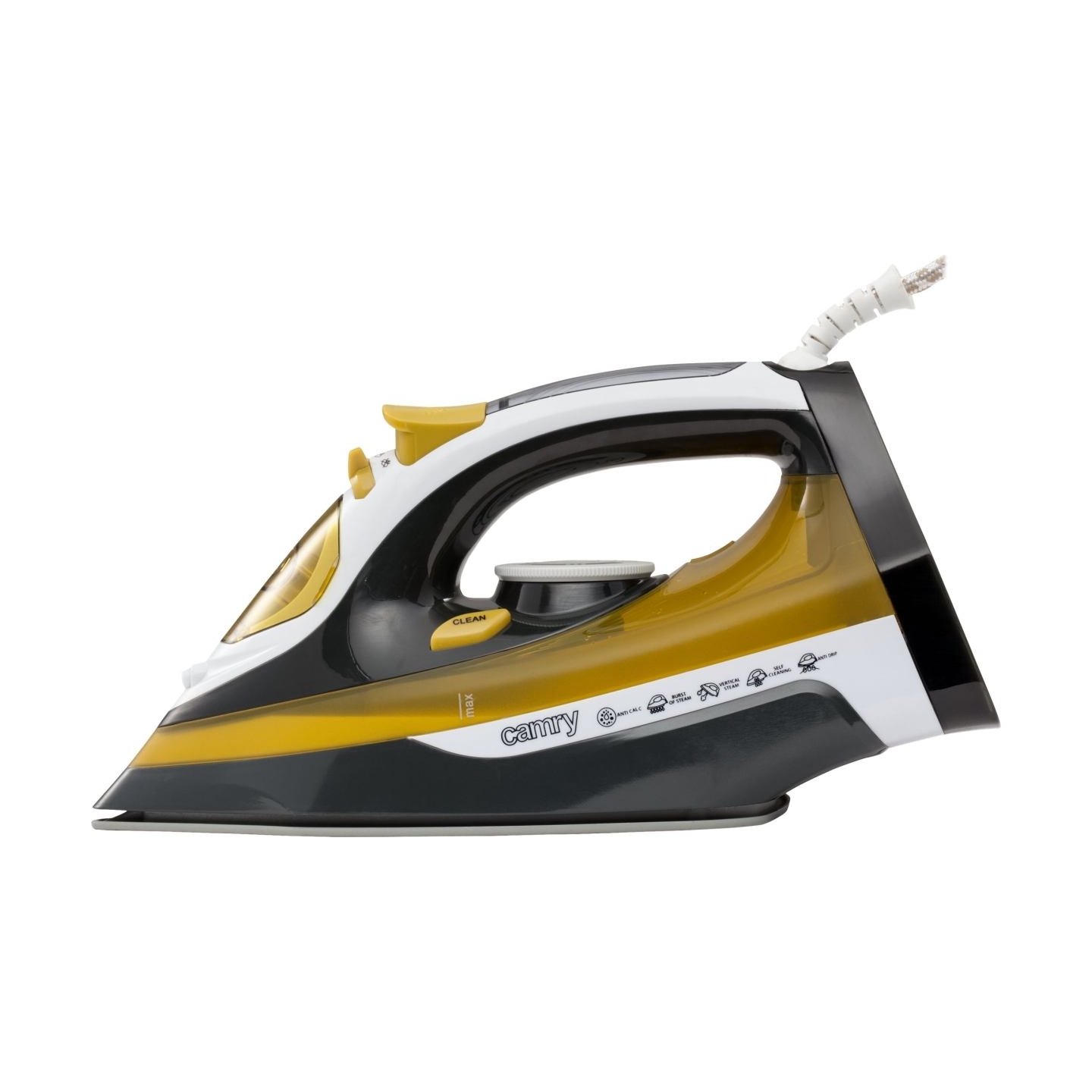 Camry | Iron | CR 5029 | Steam Iron | 2400 W | Continuous steam 40 g/min | Steam boost performance 70 g/min | White/Black/Gold