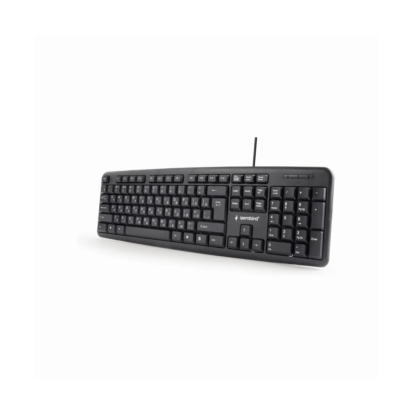 Gembird KEYBOARD STANDART USB RUS/BLACK KB-U-103-RU GEMBIRD