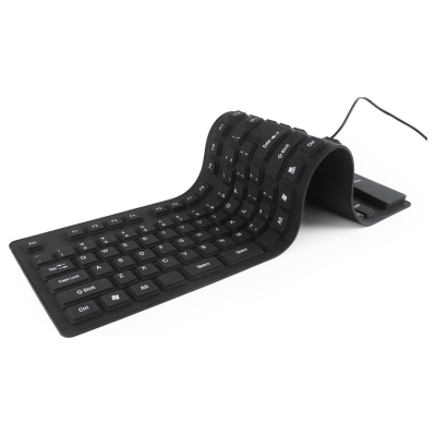 Gembird KEYBOARD FLEXIBLE USB ENG/BLACK KB-109F-B GEMBIRD