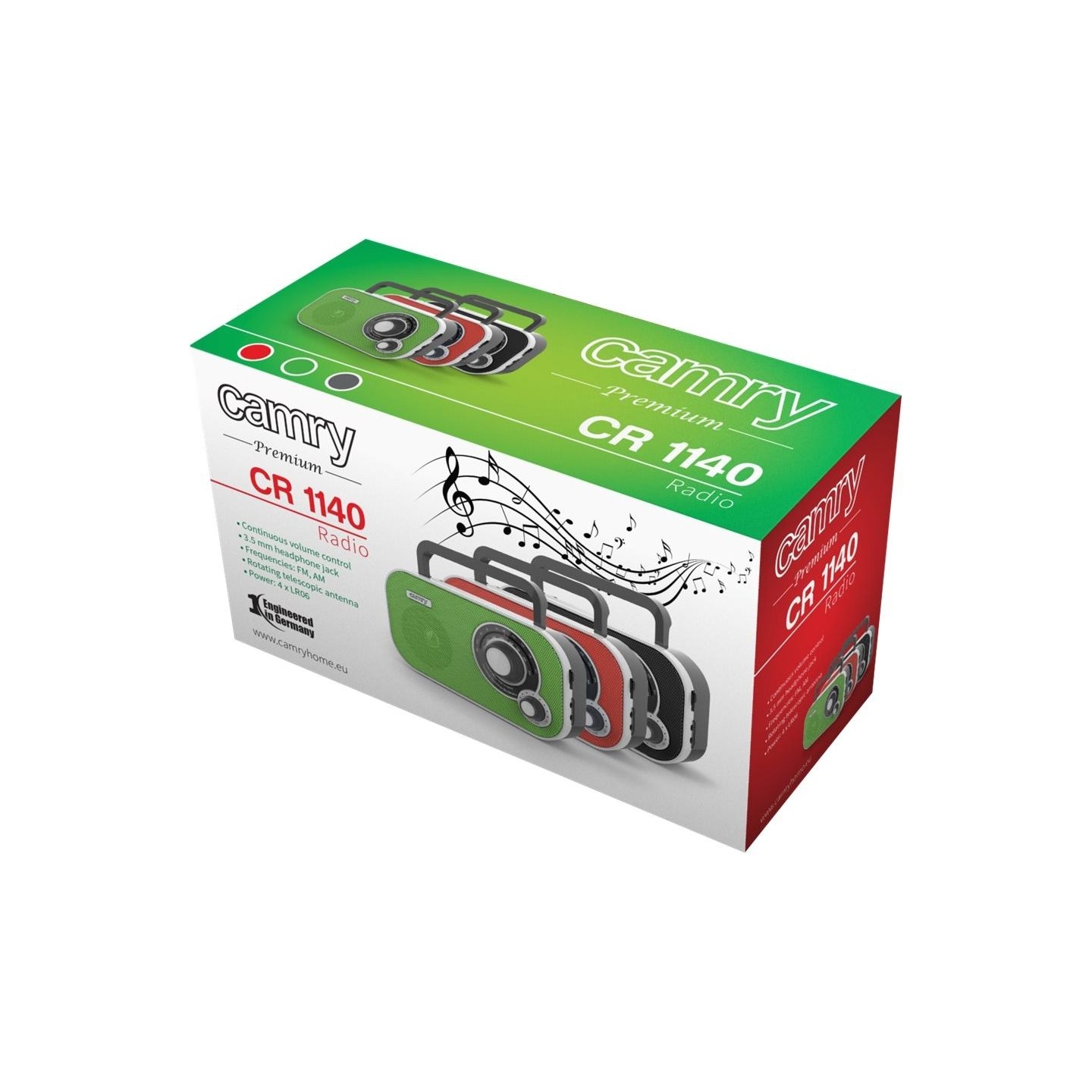Camry | Portable Radio | CR 1140b | Black/Grey
