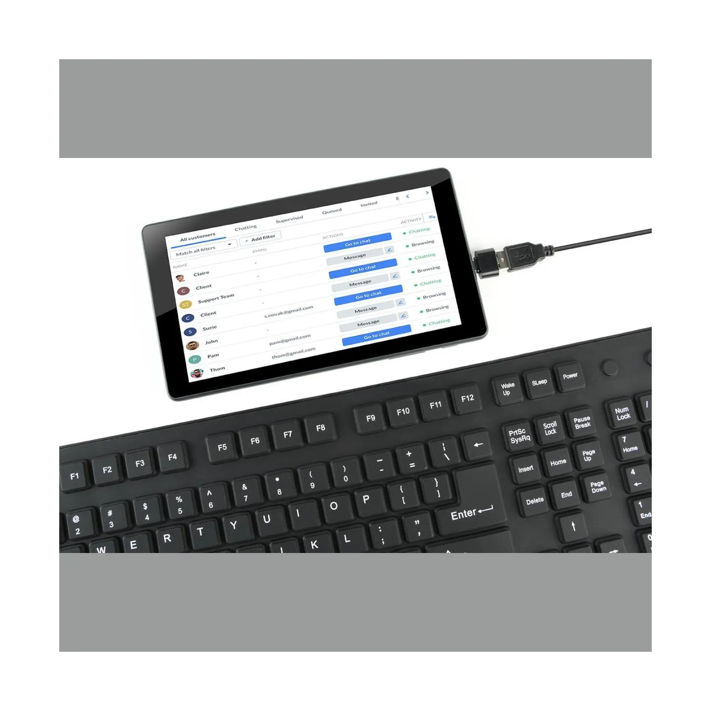 Gembird KEYBOARD FLEXIBLE USB ENG/BLACK KB-109F-B GEMBIRD