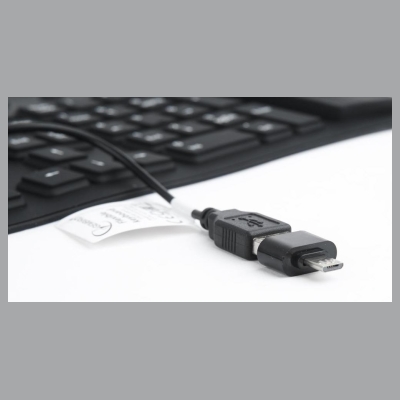 Gembird KEYBOARD FLEXIBLE USB ENG/BLACK KB-109F-B GEMBIRD