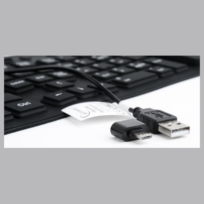 Gembird KEYBOARD FLEXIBLE USB ENG/BLACK KB-109F-B GEMBIRD