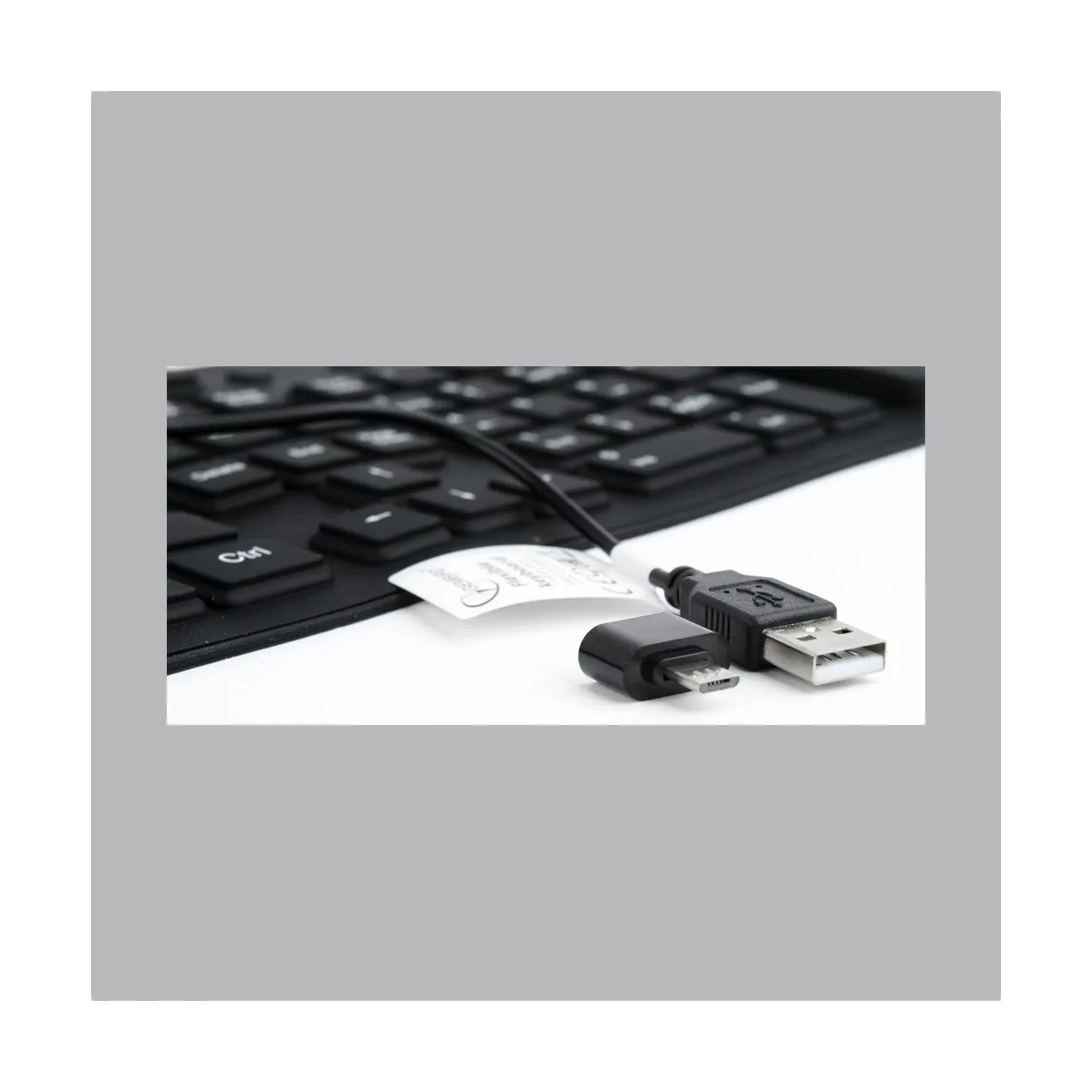 Gembird KEYBOARD FLEXIBLE USB ENG/BLACK KB-109F-B GEMBIRD