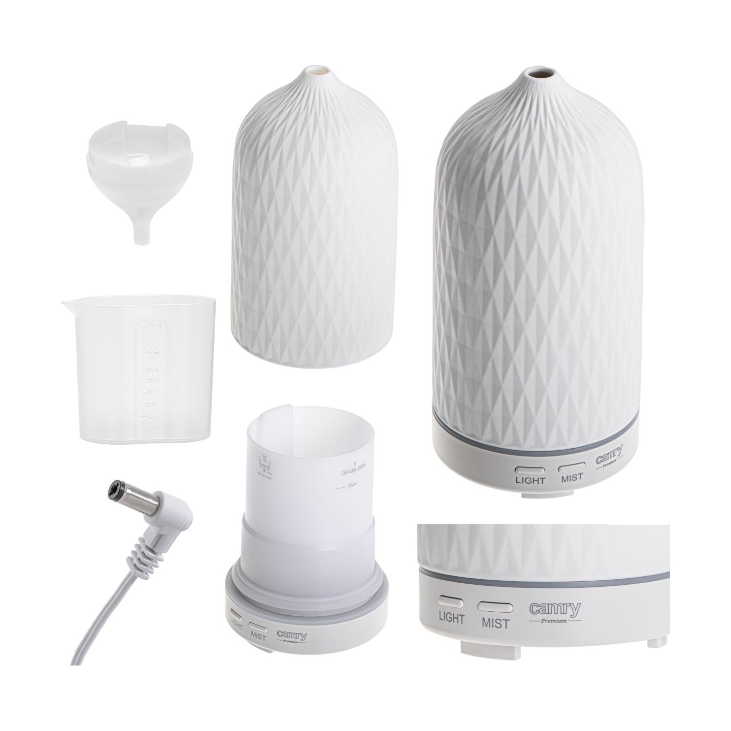 Camry | Ultrasonic aroma diffuser 3in1 | CR 7970 | Ultrasonic | Suitable for rooms up to 25 m² | White
