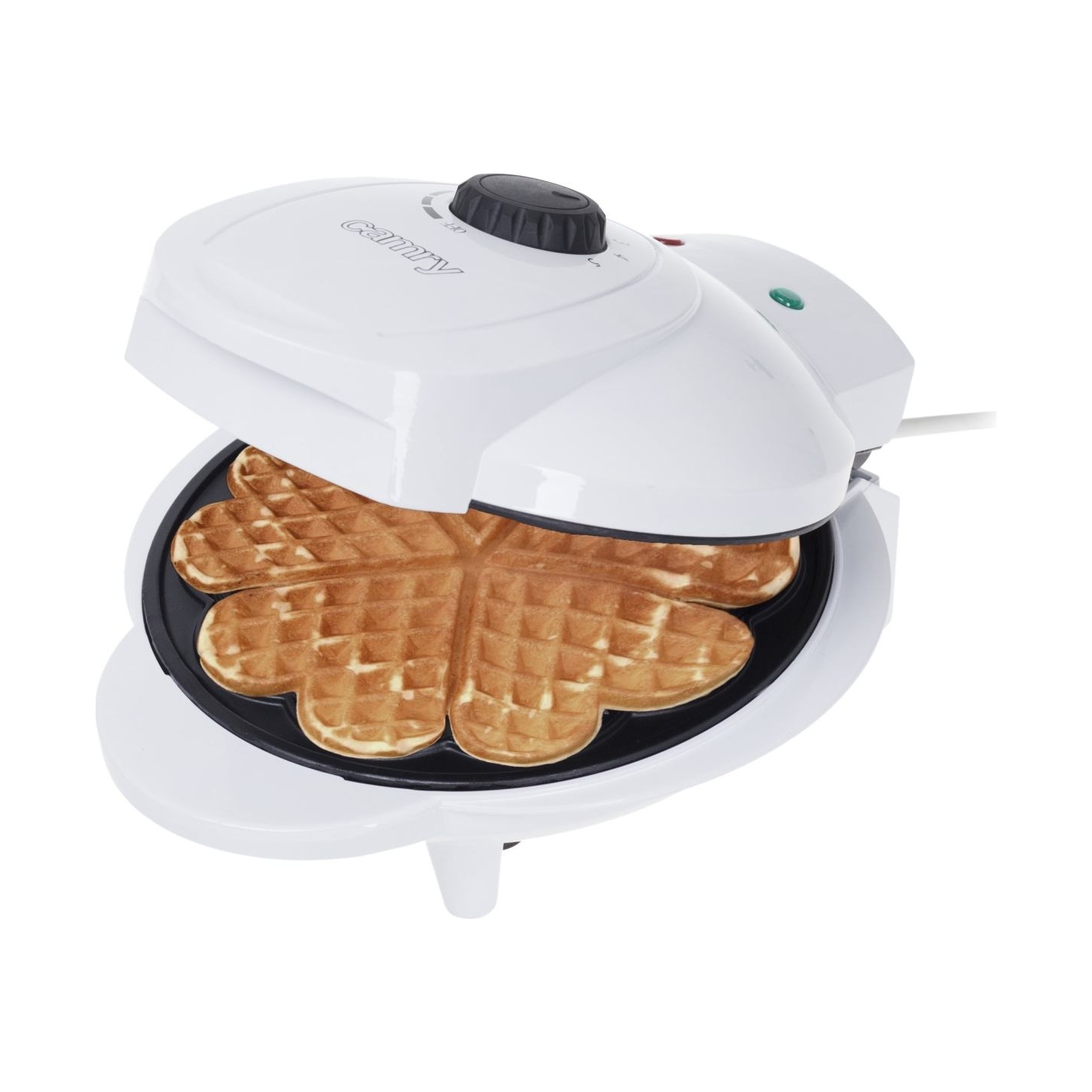 Camry | Waffle maker | CR 3022 | 1000 W | Number of pastry 5 | Heart shaped | White