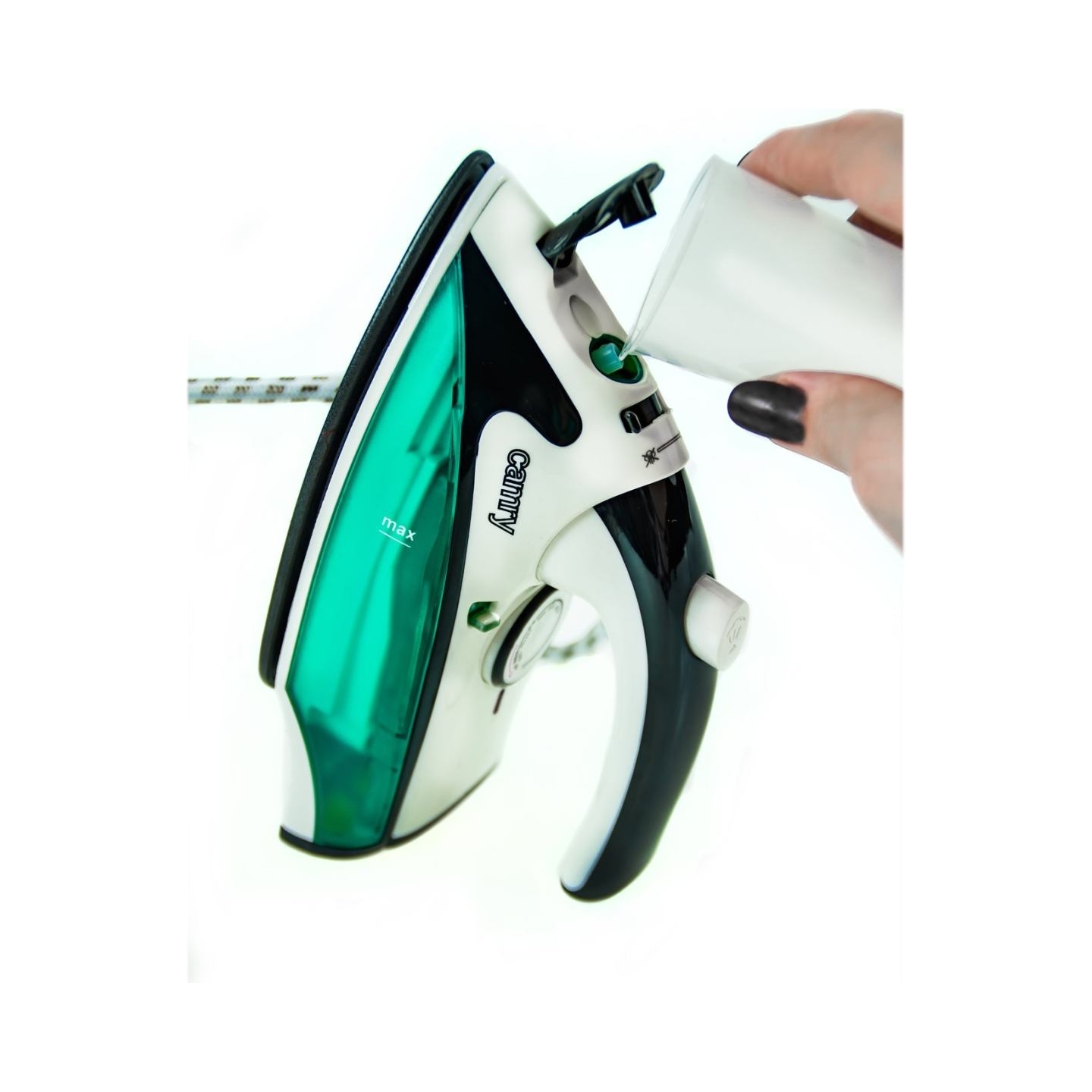 Camry | CR 5024 | Steam Travel iron | 840 W | Water tank capacity 40 ml | White/green/black