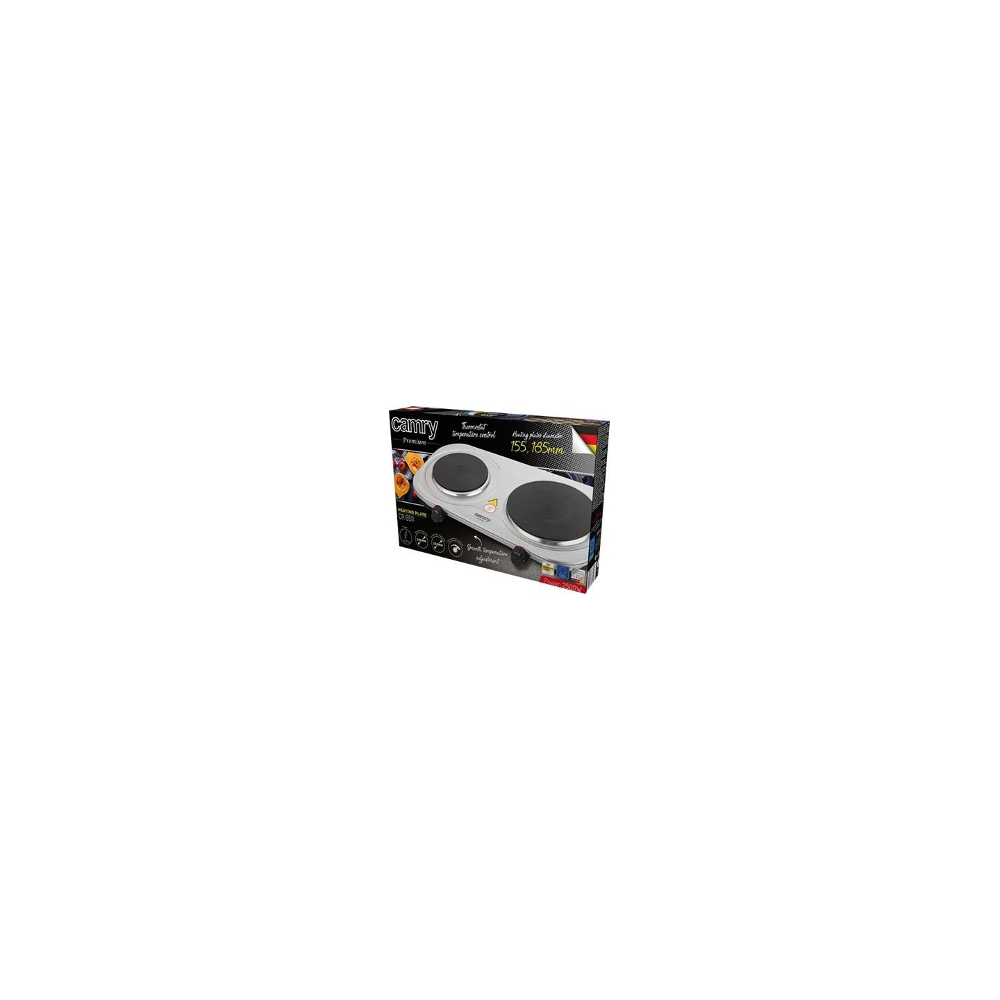 Camry | CR 6511 | Number of burners/cooking zones 2 | Rotary knobs | Stainless steel | Electric