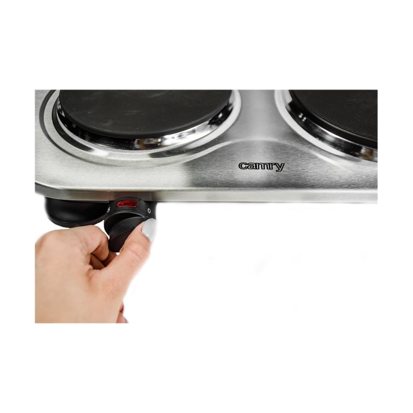 Camry | CR 6511 | Number of burners/cooking zones 2 | Rotary knobs | Stainless steel | Electric