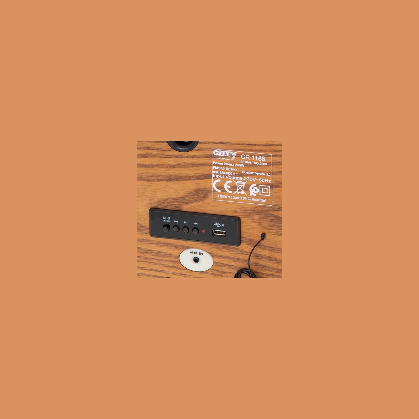 Camry | Retro Radio | CR 1188 | Wooden