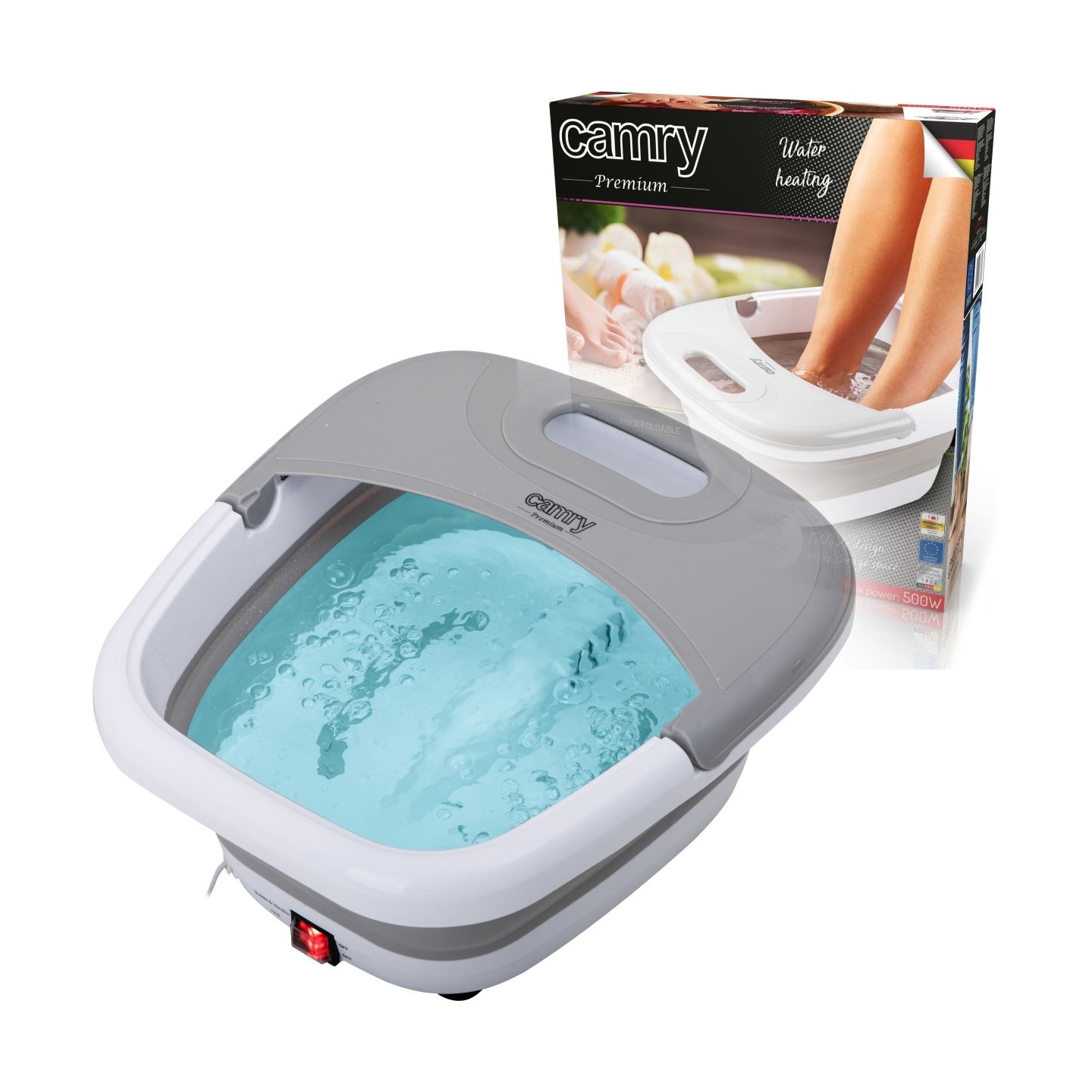 Camry | Foot massager | CR 2174 | Bubble function | Heat function | 450 W | White/Silver