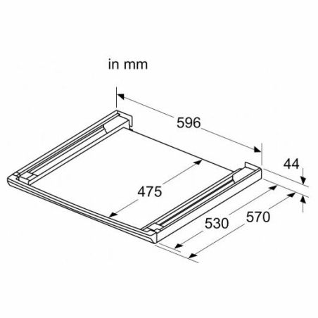 Bosch | Stacking kit with pull-out shelf | WTZ27500