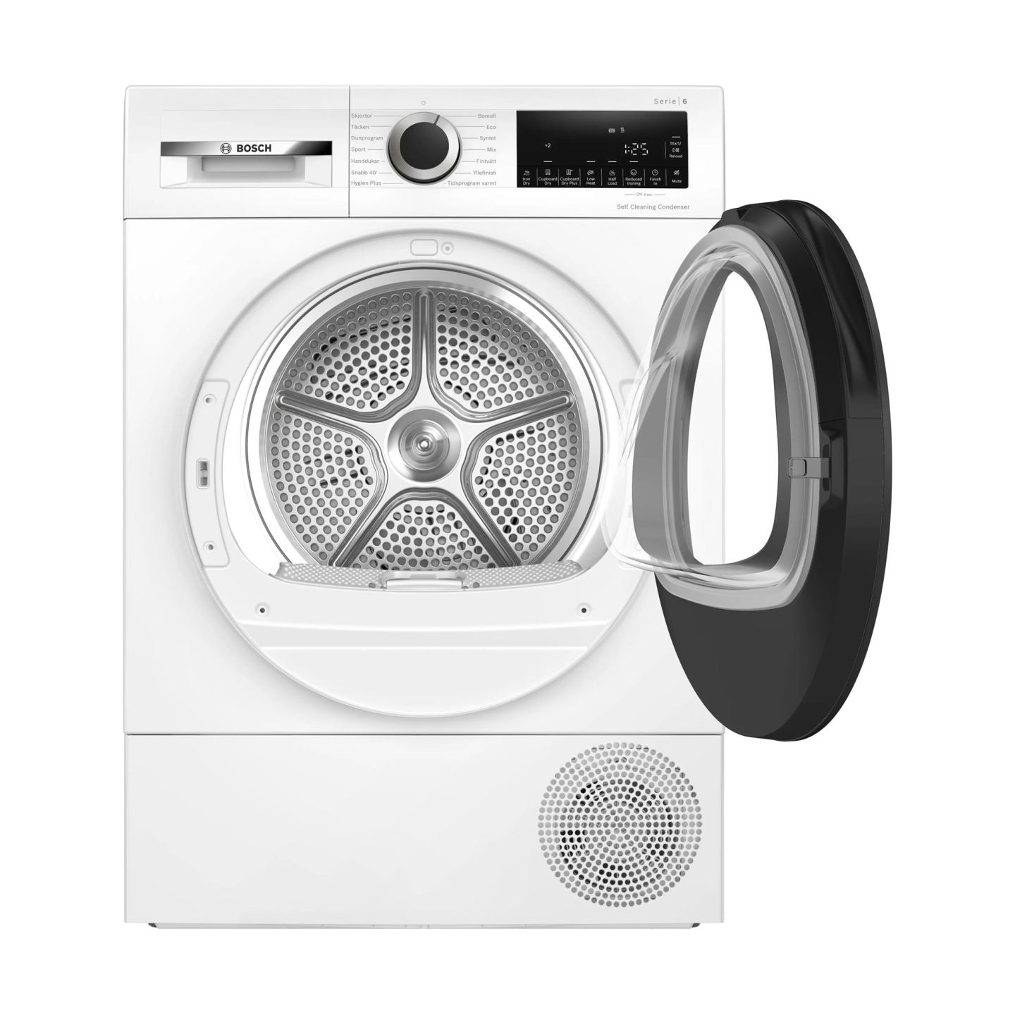 Bosch Dryer Machine | WQG2420PSN | Energy efficiency class A++ | Front loading | 9 kg | Heat pump | LED | Depth 61.3 cm | White