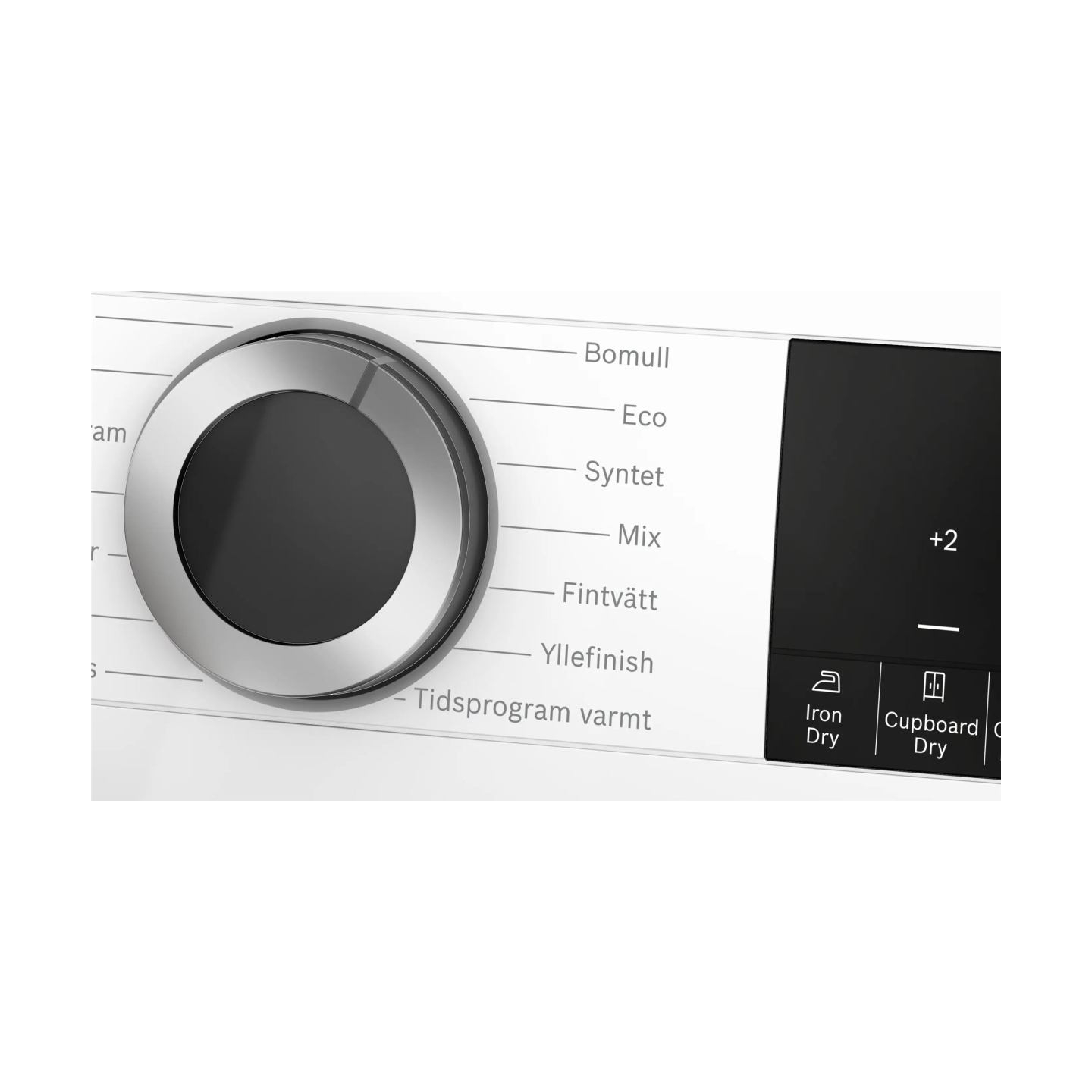 Bosch Dryer Machine | WQG2420PSN | Energy efficiency class A++ | Front loading | 9 kg | Heat pump | LED | Depth 61.3 cm | White