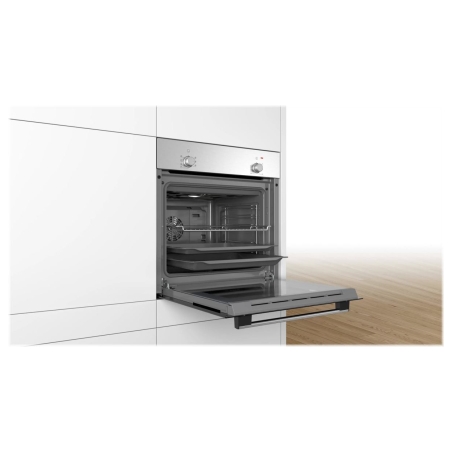 Bosch | Oven | HBF010BR1S | 66 L | A | Multifunctional | Manual | Knobs | Height 59.5 cm | Width 59.4 cm | Stainless steel