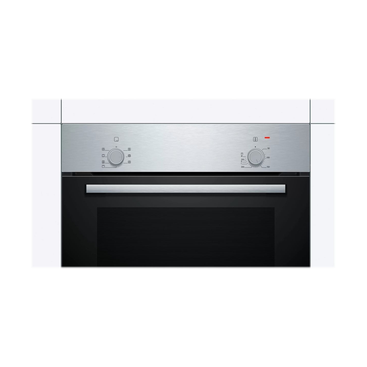 Bosch | Oven | HBF010BR1S | 66 L | A | Multifunctional | Manual | Knobs | Height 59.5 cm | Width 59.4 cm | Stainless steel