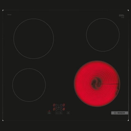 Bosch | Hob | PKE611BA2E Series 4 | Vitroceramic | Number of burners/cooking zones 4 | Touch | Black