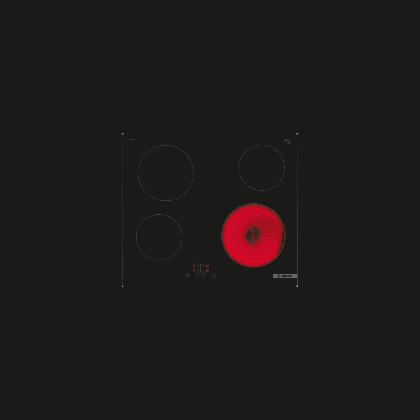 Bosch | Hob | PKE611BA2E Series 4 | Vitroceramic | Number of burners/cooking zones 4 | Touch | Black
