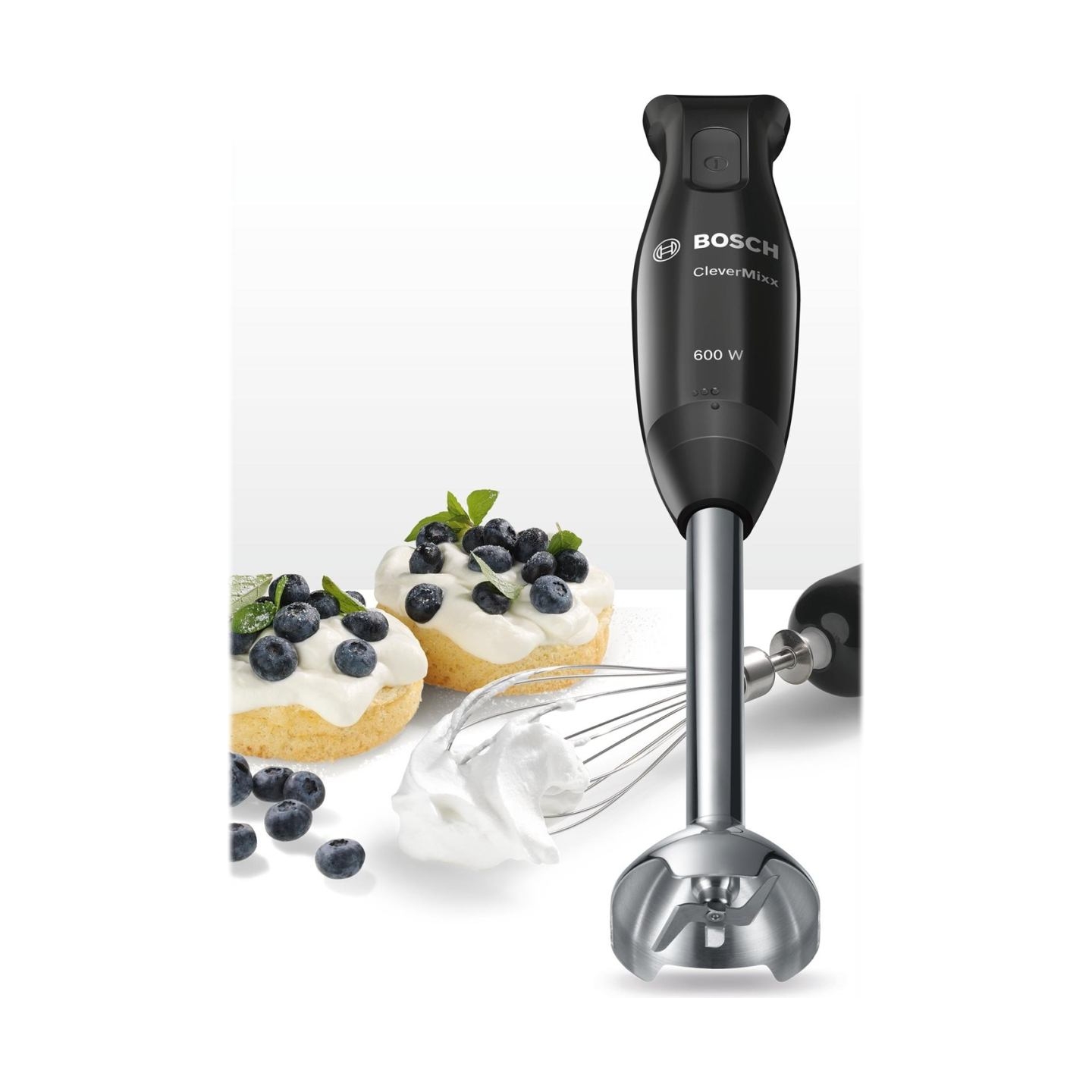 Bosch | Blender | CleverMixx MSM2650B | Hand Blender | 600 W | Number of speeds 12 | Chopper | Mini chopper | Black