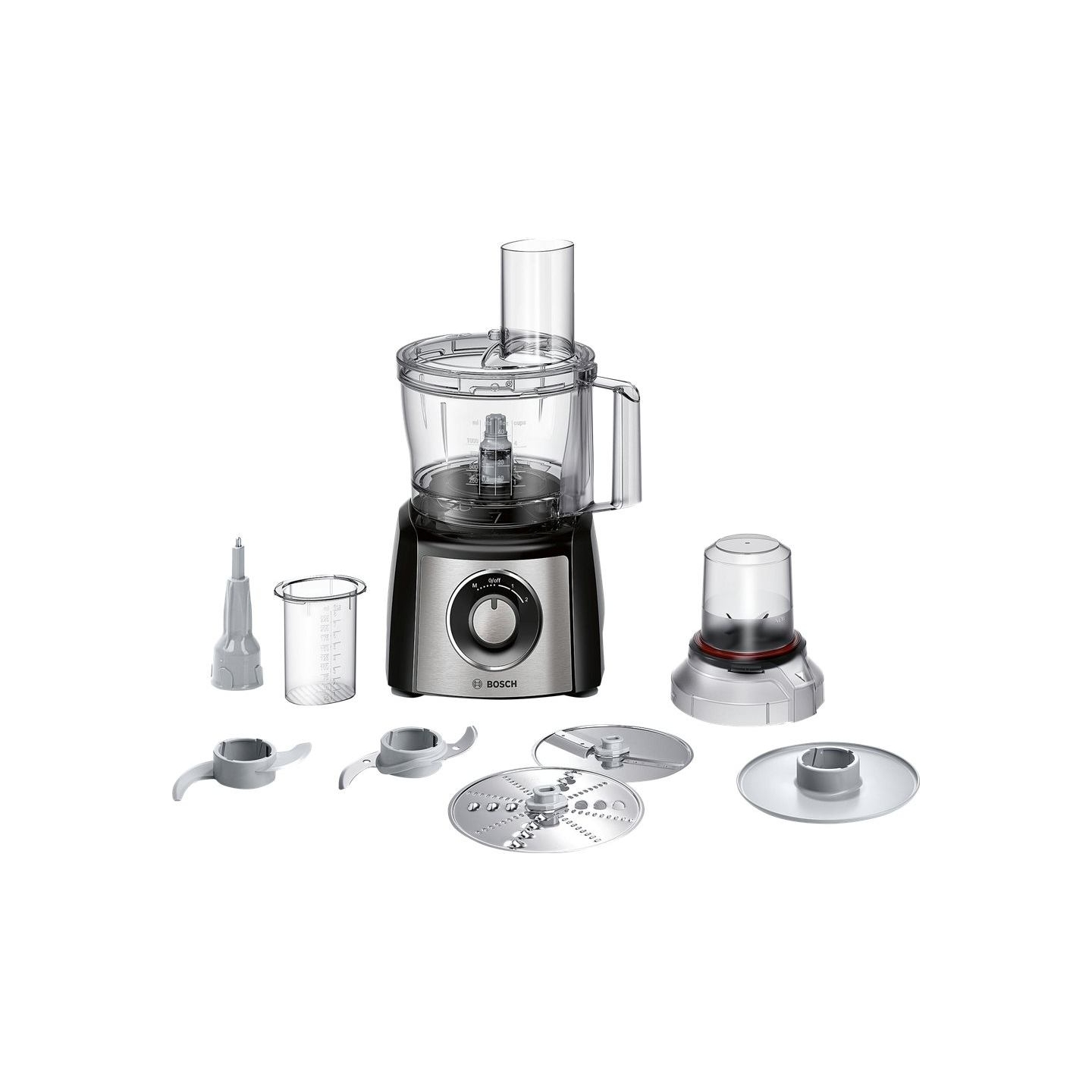 Bosch | Food Processor | MCM3401M | 800 W | Number of speeds 2 | Bowl capacity 2.3 L | Blender | Meat mincer | Black/Stainless s