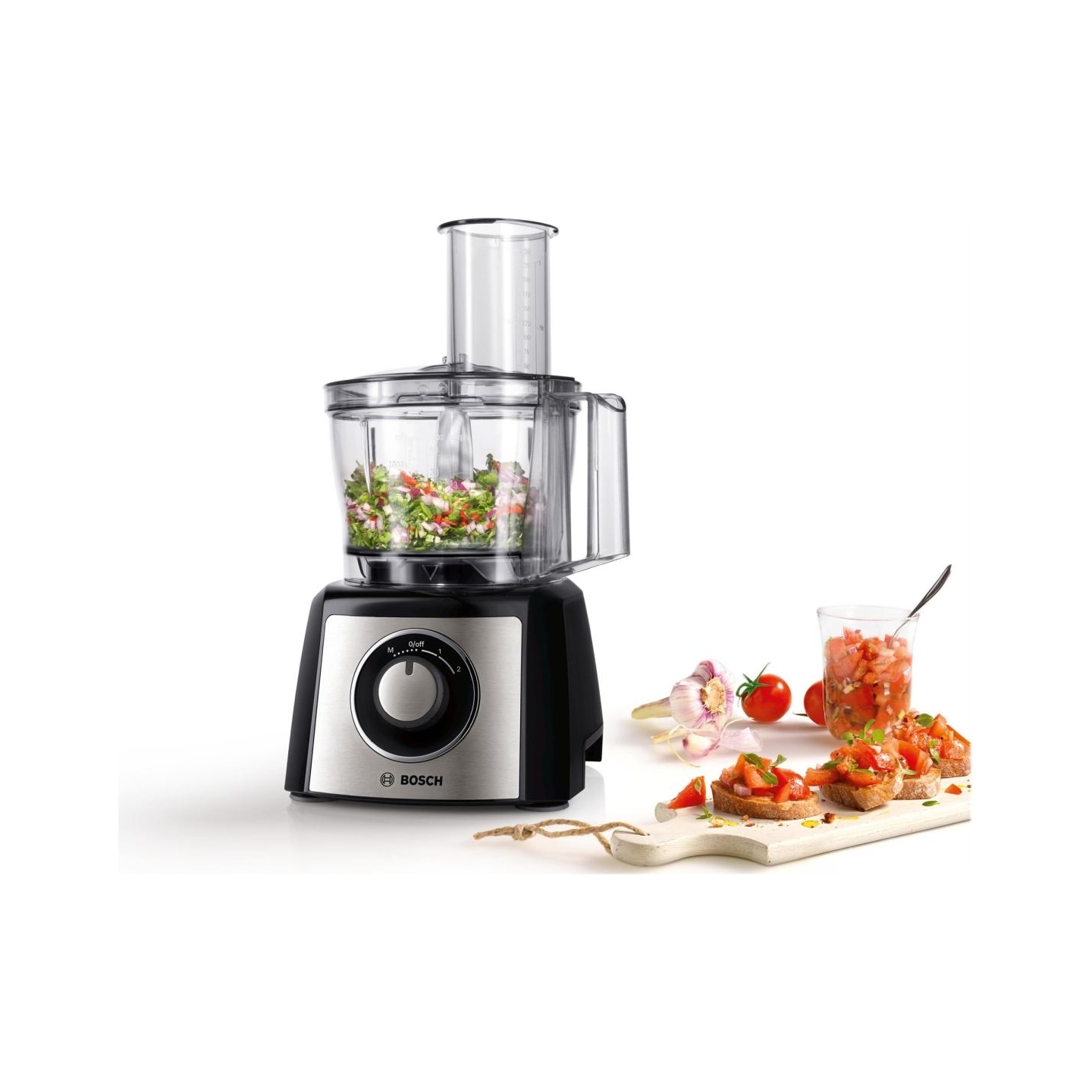 Bosch | Food Processor | MCM3401M | 800 W | Number of speeds 2 | Bowl capacity 2.3 L | Blender | Meat mincer | Black/Stainless s