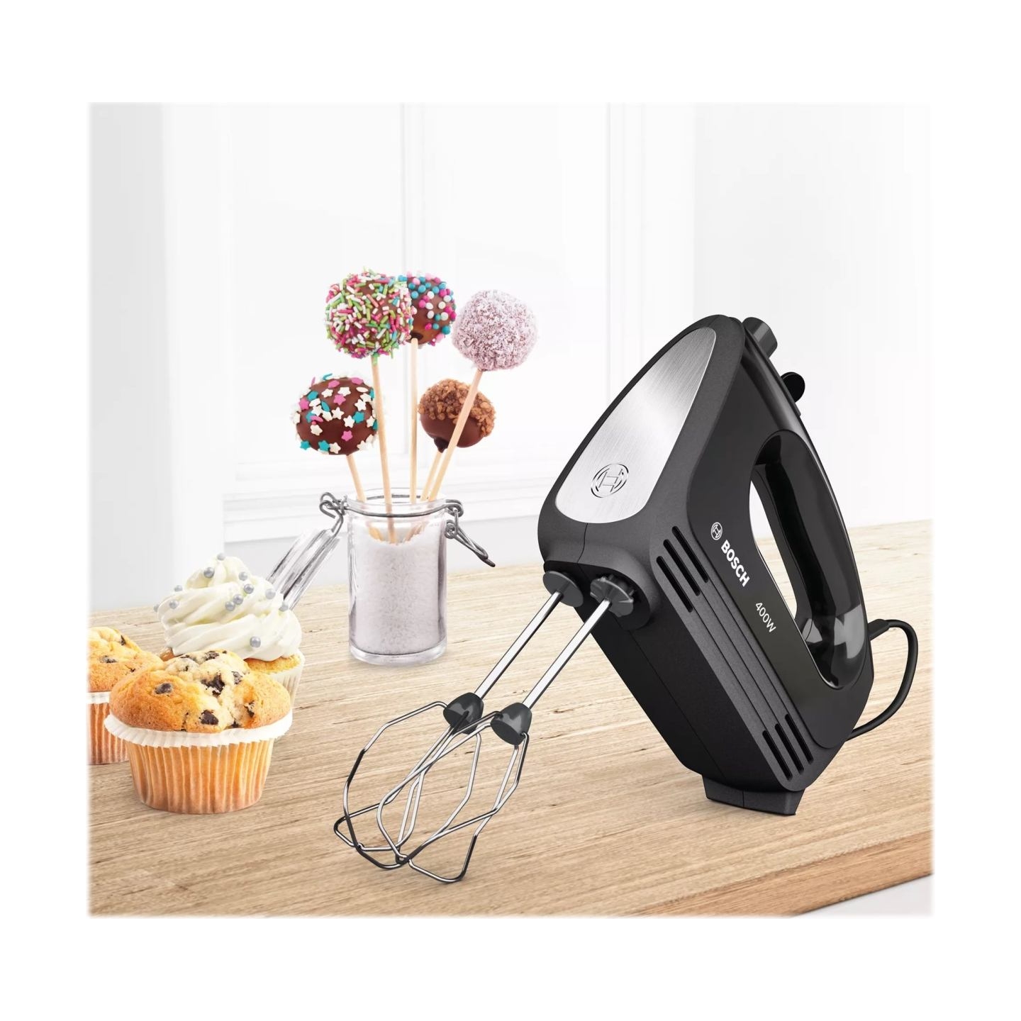 Bosch Hand Mixer | MFQ2420B CleverMixx | Hand Mixer | 400 W | Number of speeds 4 | Turbo mode | Black
