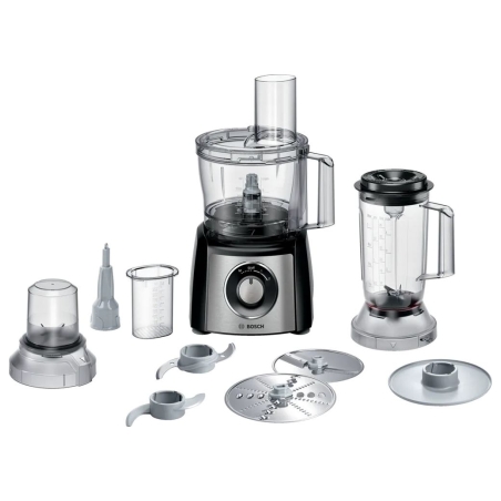 Bosch | Food Processor MultiTalent 3 Plus | MCM3PM386 | 900 W | Number of speeds 2 | Bowl capacity 2.3 L | Black/Stainless steel